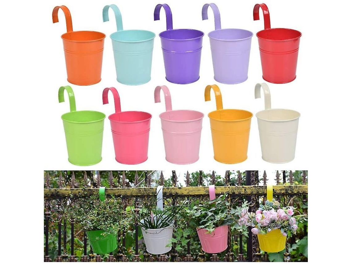 Macetas de hierro colgantes Fasst, 3.9 polegadas, decorativas, variadas cores