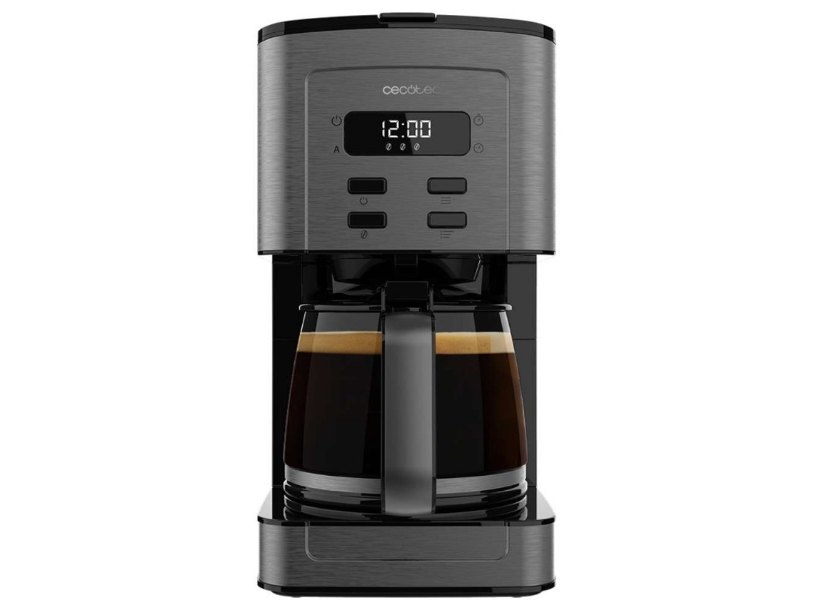 Máquina de Café de Filtro Digital para 12 Chávenas com Acabamentos em Aço Inoxidável e Intensificador de Aroma CECOTEC