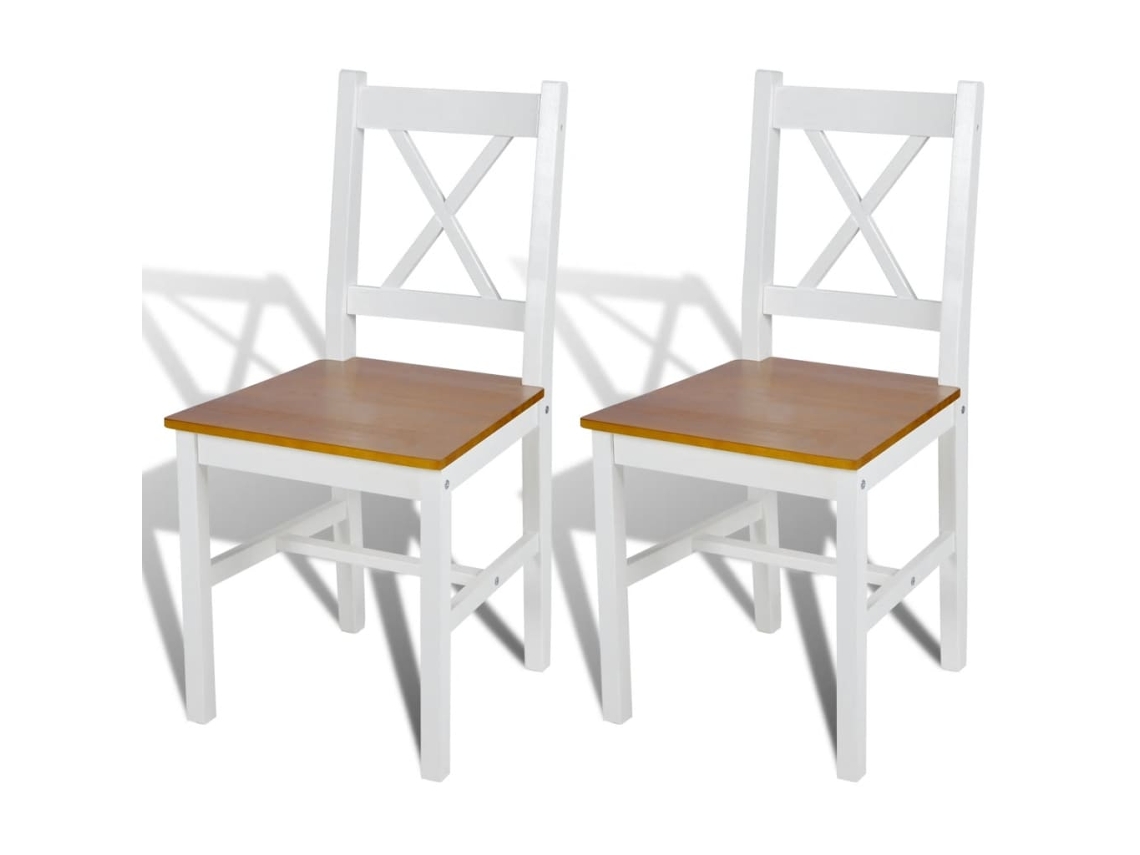Dining Chair, Dining Chairs Vidaxl Branco Madeira De Pinho (n/a)