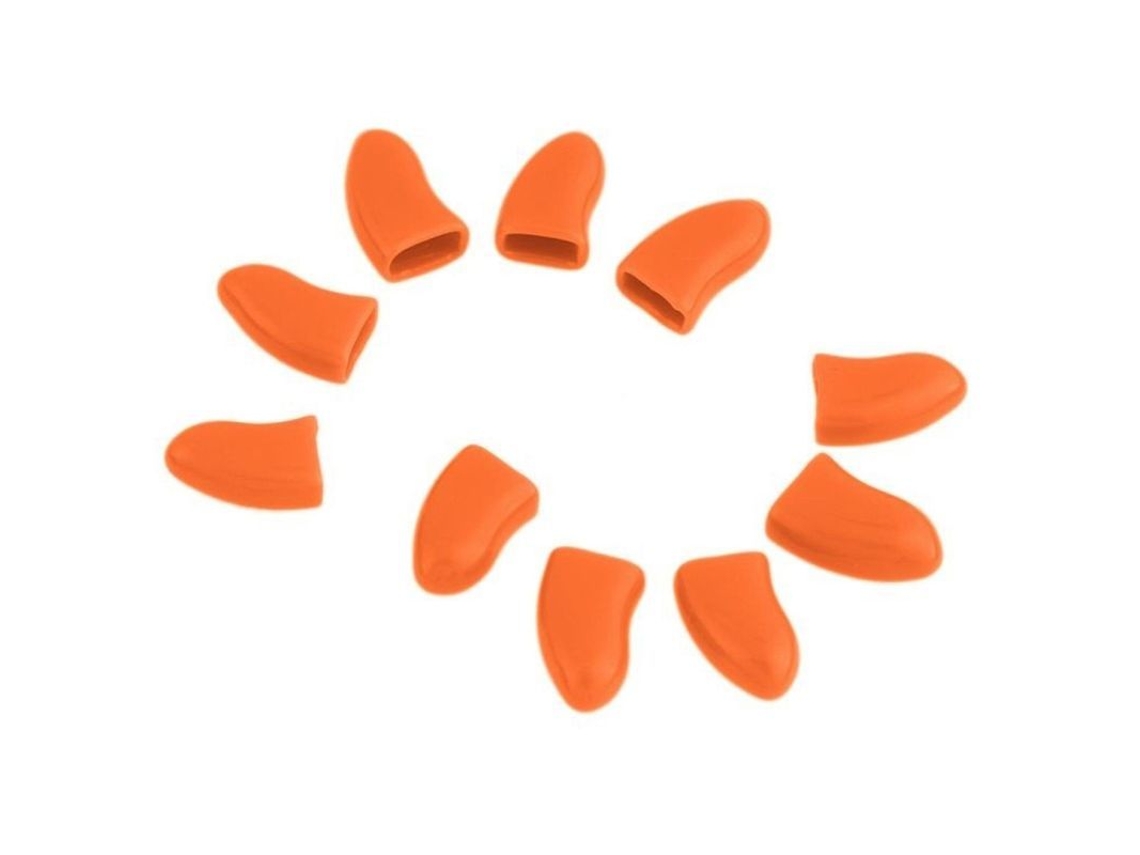 Yuru 20 Capas de Unhas de Silicone Macio Anti risco para Cães e Gatos Tamanho Xs Laranja Protetor de Móveis