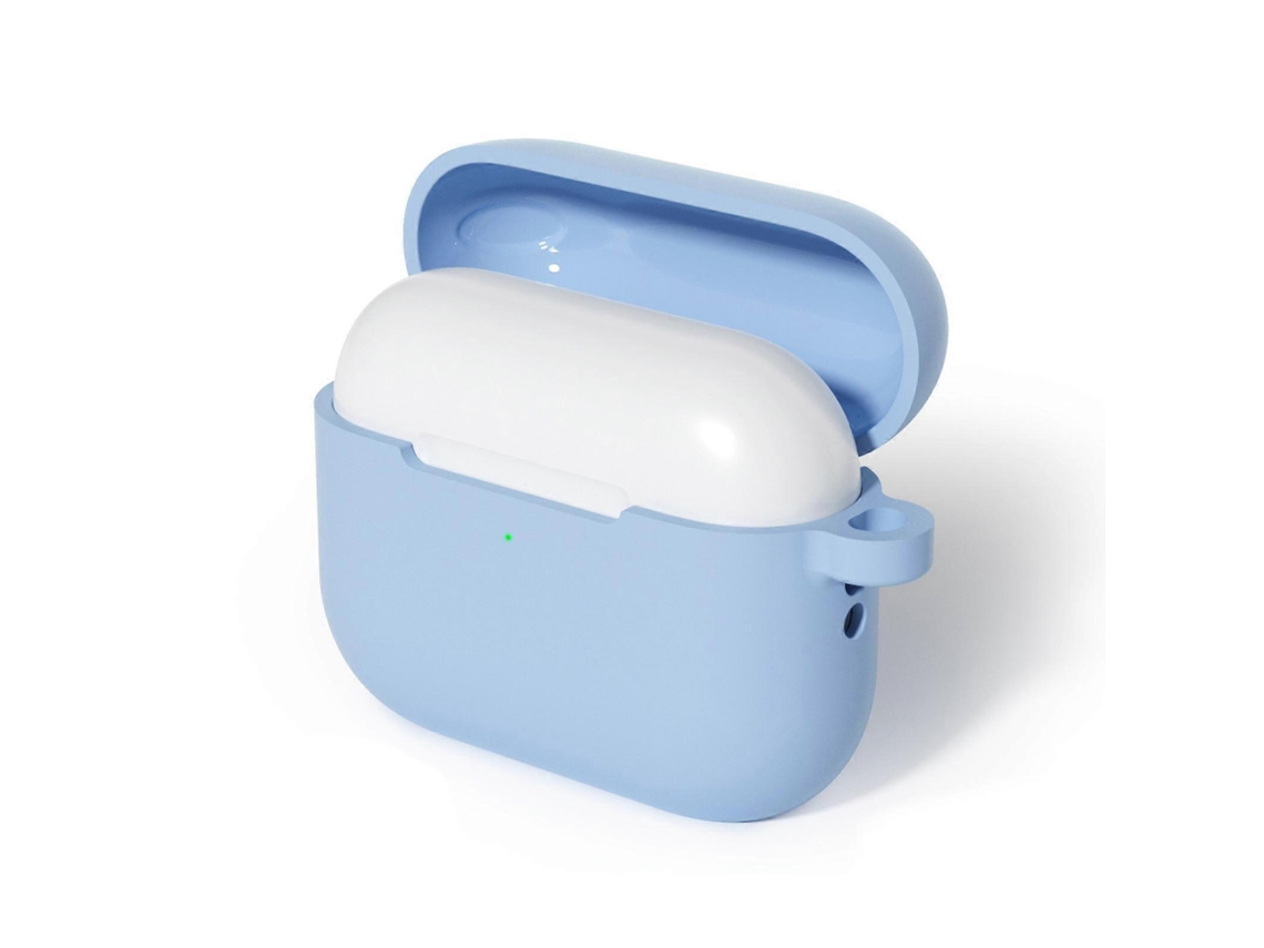 Capa Protetora De Silicone Líquido De Cor Sólida Com Base Plana Para Fones De Ouvido Airpods Pro 3