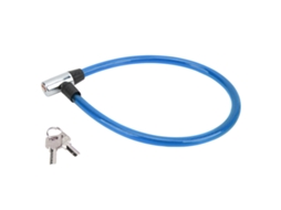 Cadeado De Câble Para Bicicleta Aço Forte Durável Portátil Com 2 Chaves Aplicação Amplia Azul