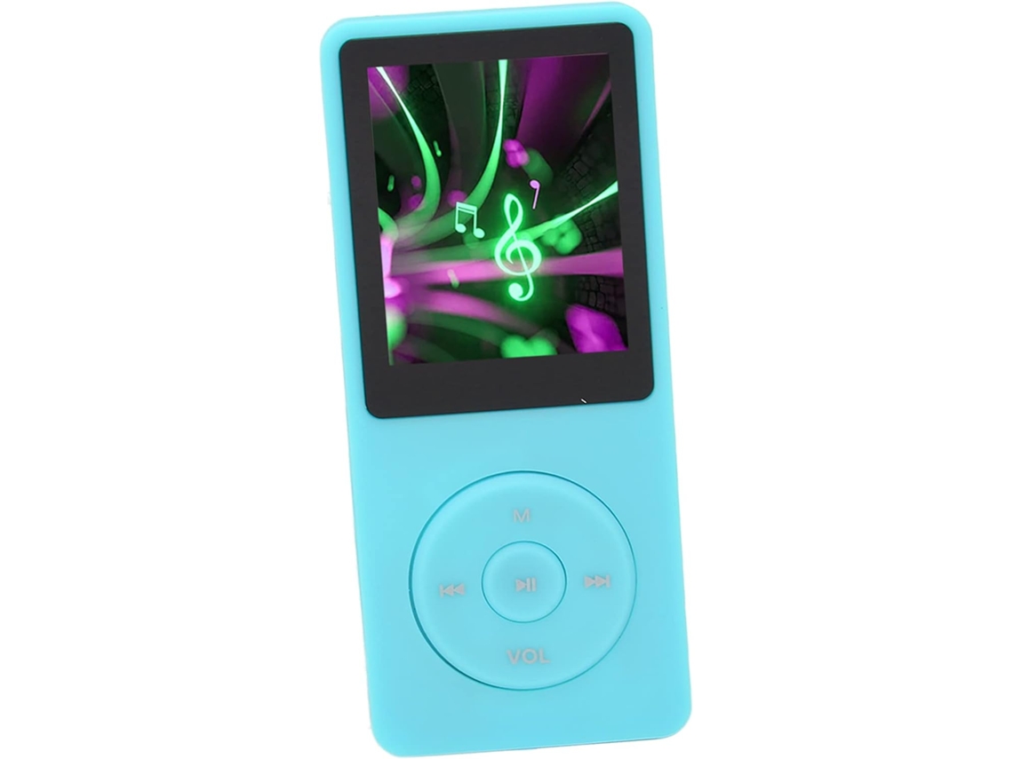 Reprodutor de MP3/MP4, tela de 1,8 polegadas, 30 horas de reprodução, portátil, leve, ideal para corrida e viagens, tamanho 1,8 (azul)