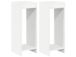 Conjunto 2 Suporte Para Plantas Vidaxl Branco Derivados De Madeira (30 X 30 X 80 Cm)