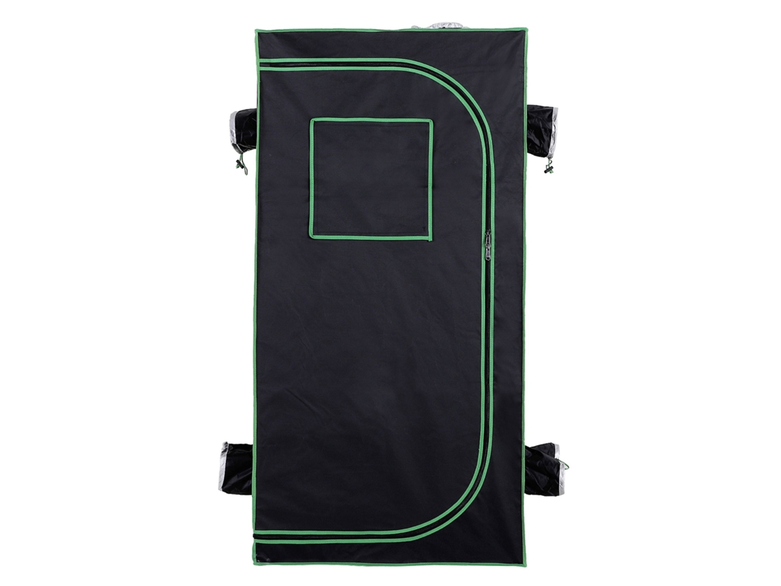 Tenda Hidropônica Cultivo. Preta 80x80x160cm, Oxford 600d, 5 Saídas De Ar Ajustáveis, Janela E Buraco Para Cabos,