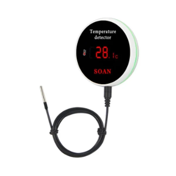 /hh/tuya Wifi Sensor De Temperatura Cabo Digital Smartlife Termômetro Água Ambiente Piscina Termostato Alarme Ue Aquaforge