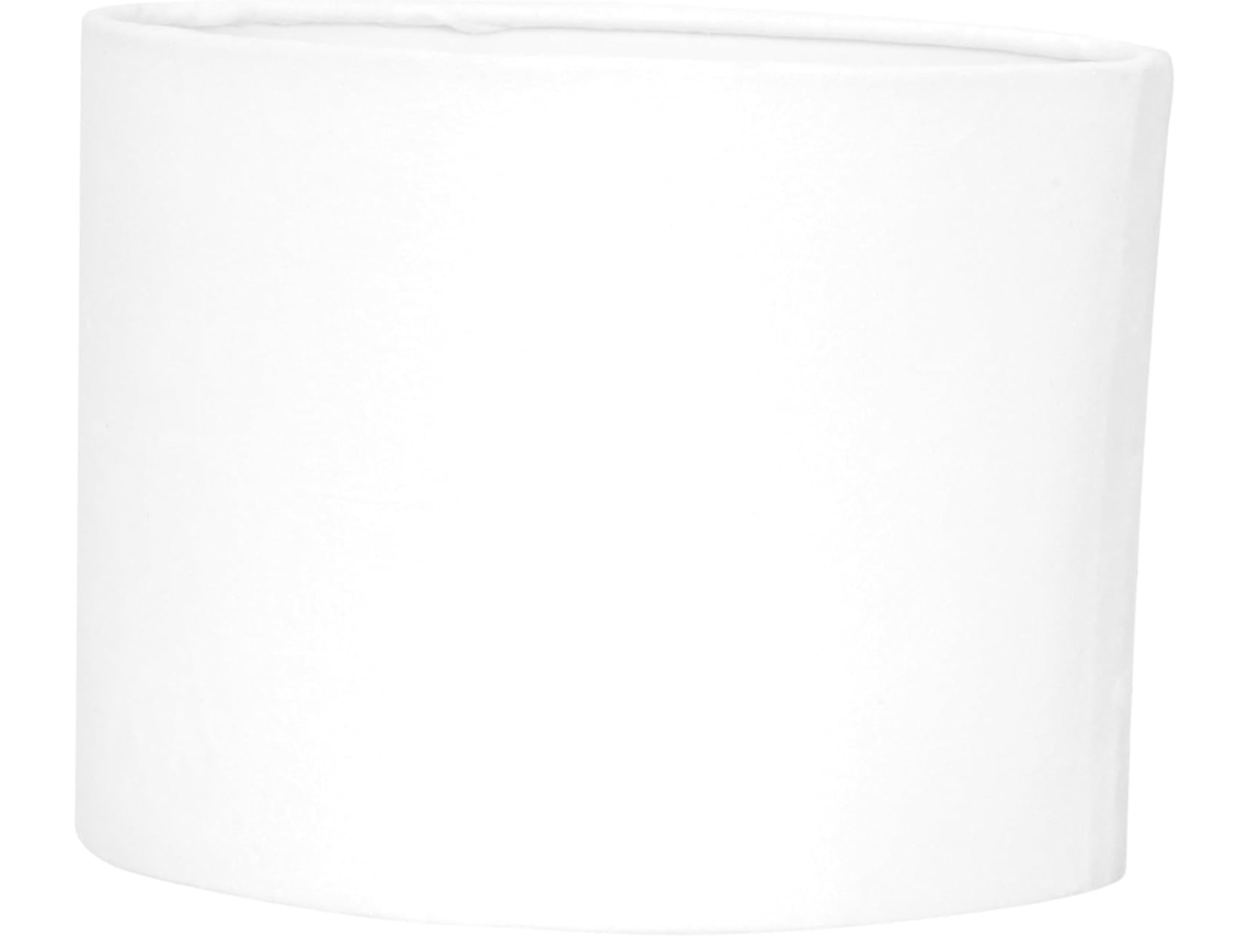 Abajur Oval de Tecido Branco, Estrutura Estável e Leve, para Luminária de Mesa em Casa Ou no Escritório. SFUSHOS