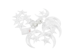 Luzes Fita Estrela e Lua 3.3yd 126 Led Decorativas para Festas e Casamentos