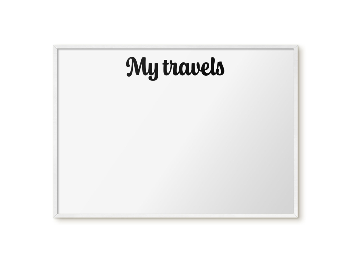 Magnetic Board My Travels For The Living Room Espelharte (100x70 Cm)