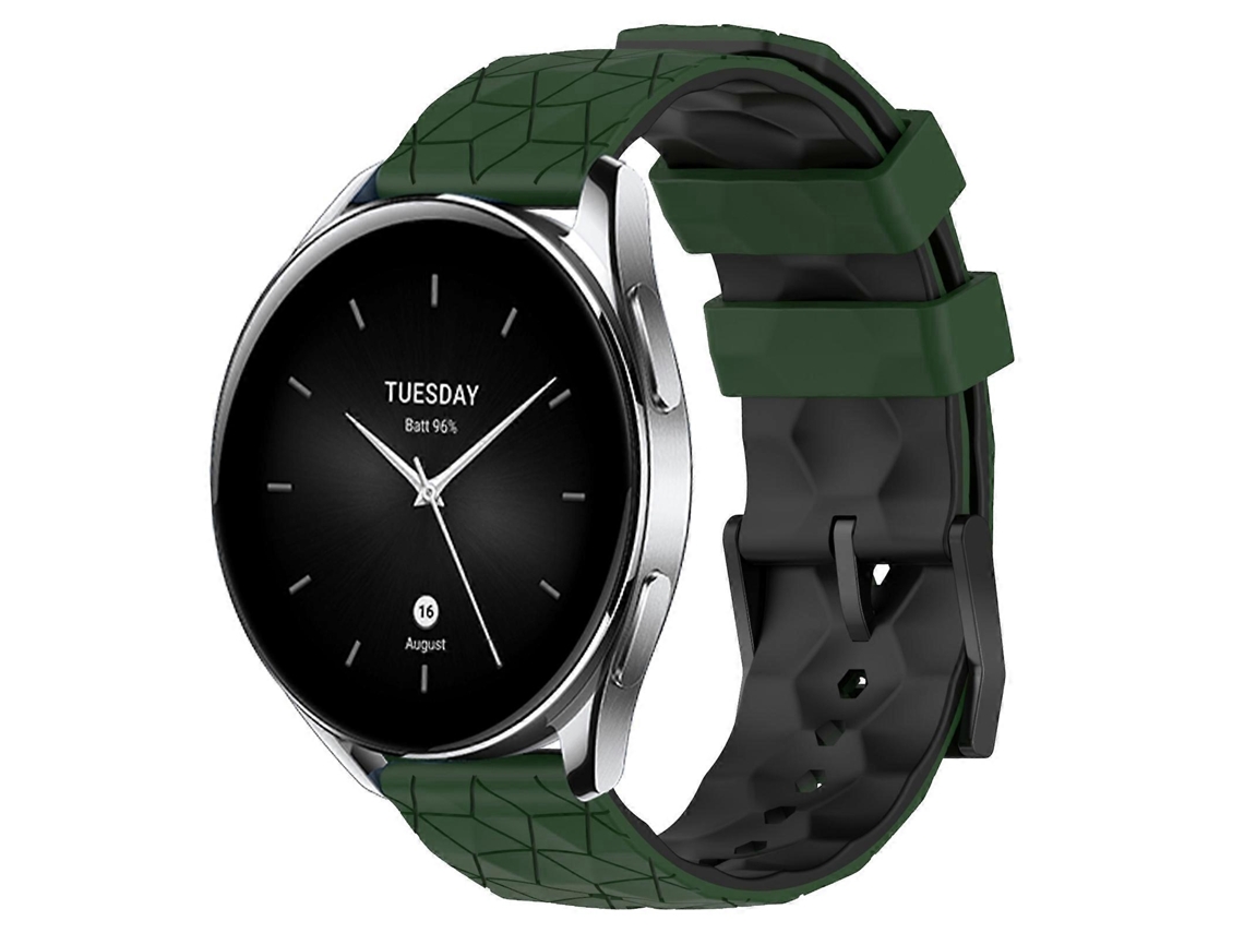 Pulseira De Silicone Bicolor Com Estampa De Futebol Para Xiaomi Mi Watch S2 22mm