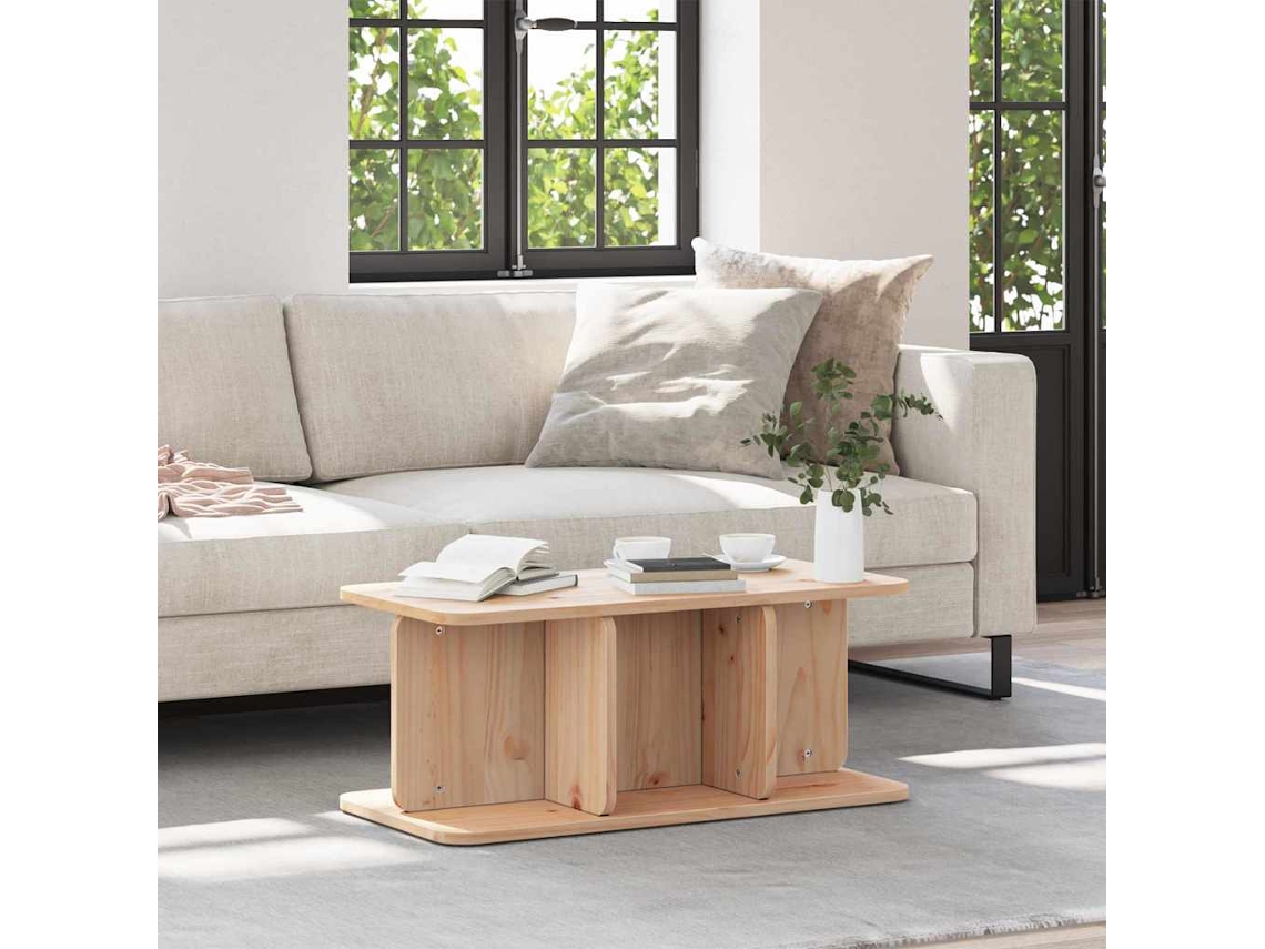 Vidaxl Mesa De Centro Natural 80 X 39,5 X 33,5 Cm
