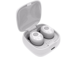 Auriculares Bluetooth True Wireless WJS CT1129 (In Ear - Microfone - Branco)