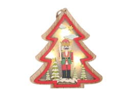 Ornament De Natal De Madeira Pendente Luminoso