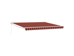 Conjunto 1 Toldo Retrátil Vidaxl Laranja Poliéster (400 × 350 Cm)