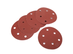 100 Peças De Lixa Flockeada De 125mm (5 Polegadas) Com 6 Buracos, Disco De Fundo De Veludo (120)