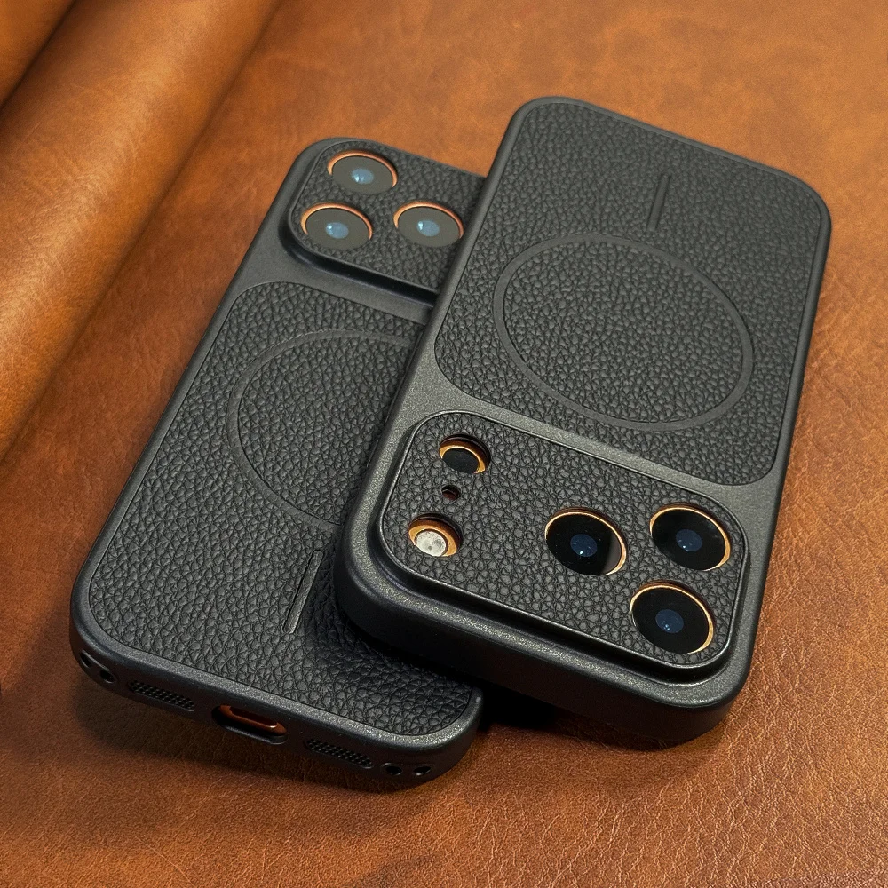 Capa Protetora Com Carregamento Sem Fio Magnético Magsafe (preta) Para Iphone 16 Pro