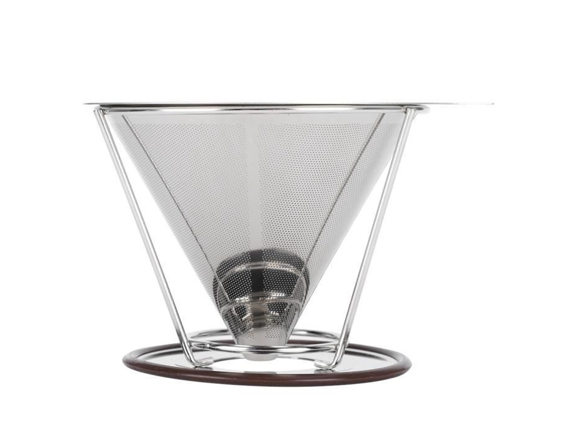 Filtro De Café Reutilizável De Aço Inoxidável Com Dupla Camada Hurrise Coffee Drip Com Acessórios Para Cafeteira Aquaforge