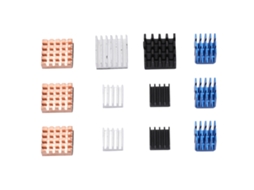 12pcs Dissipador De Calor De Alumínio E Cobre Para Raspberry Pi 3 Modelo B Com Adesivo
