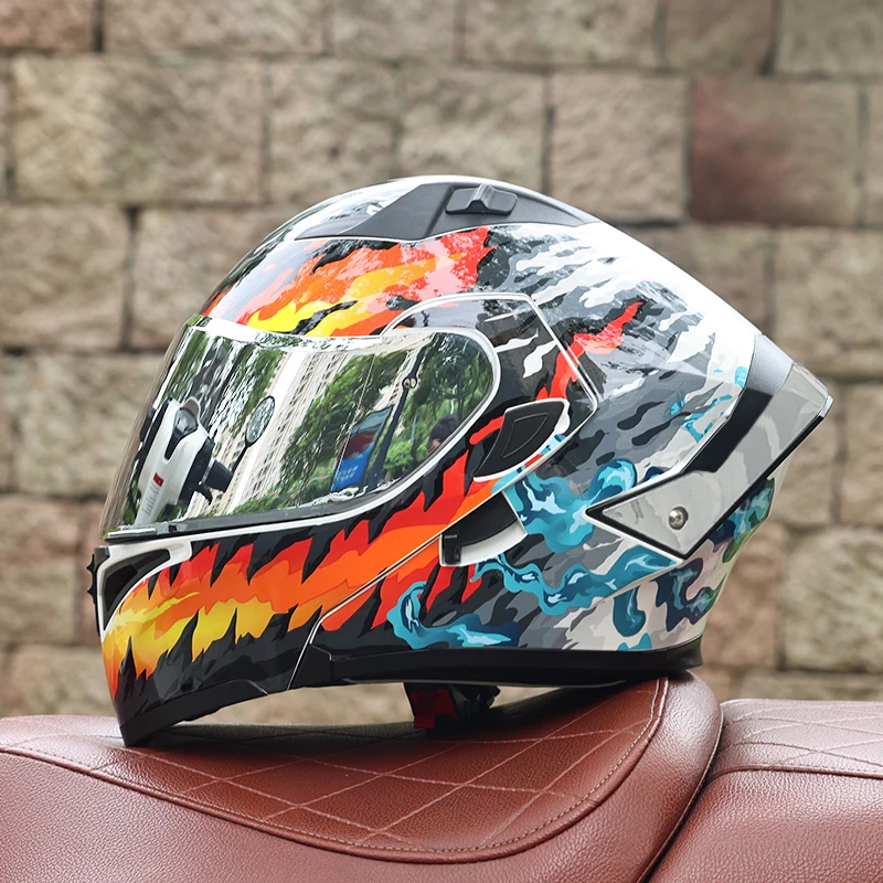 (m) Capacete Modular Unissex Com Lente Dupla, Certificado Dot, Material Abs
