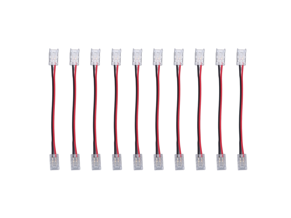 2026 conector de Tira Led Cob Profesional de 2 Pines, 8mm, Doble Cabezal, 10 Piezas para Hogar, Oficina Y Escuela