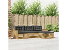 Vidaxl Conjunto De Sofás Para Exterior 4 Unid. Branco E Antracite