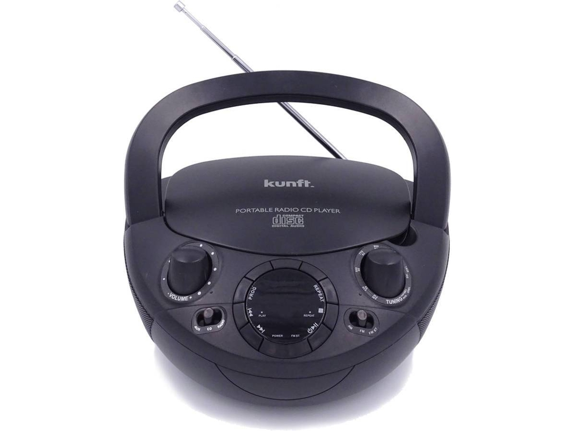 Rádio Boombox CD KUNFT KTCB5415 (Preto - Analógico - AM/FM - Pilhas e Corrente)