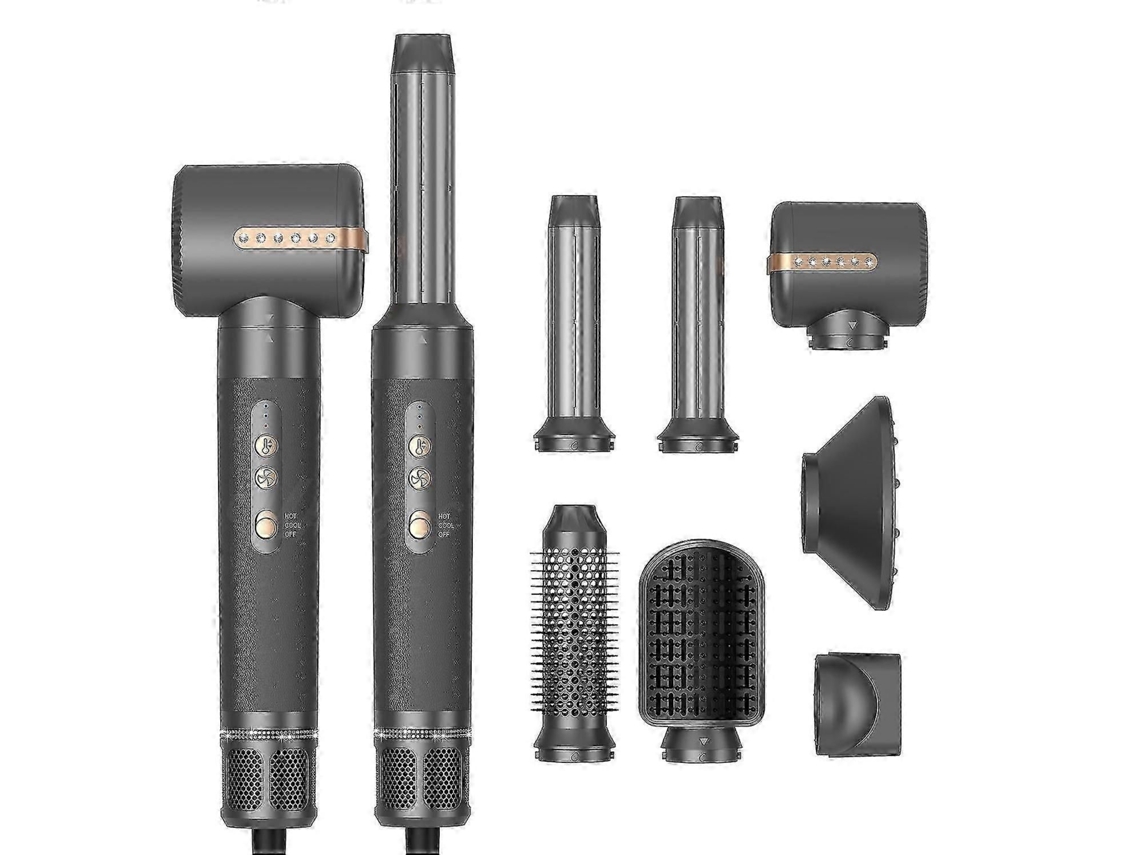 Profissional 7 em 1 Ferramenta de Pentear Ar Multifuncional Secador de Cabelo 1400w Preto TAISHENGDA