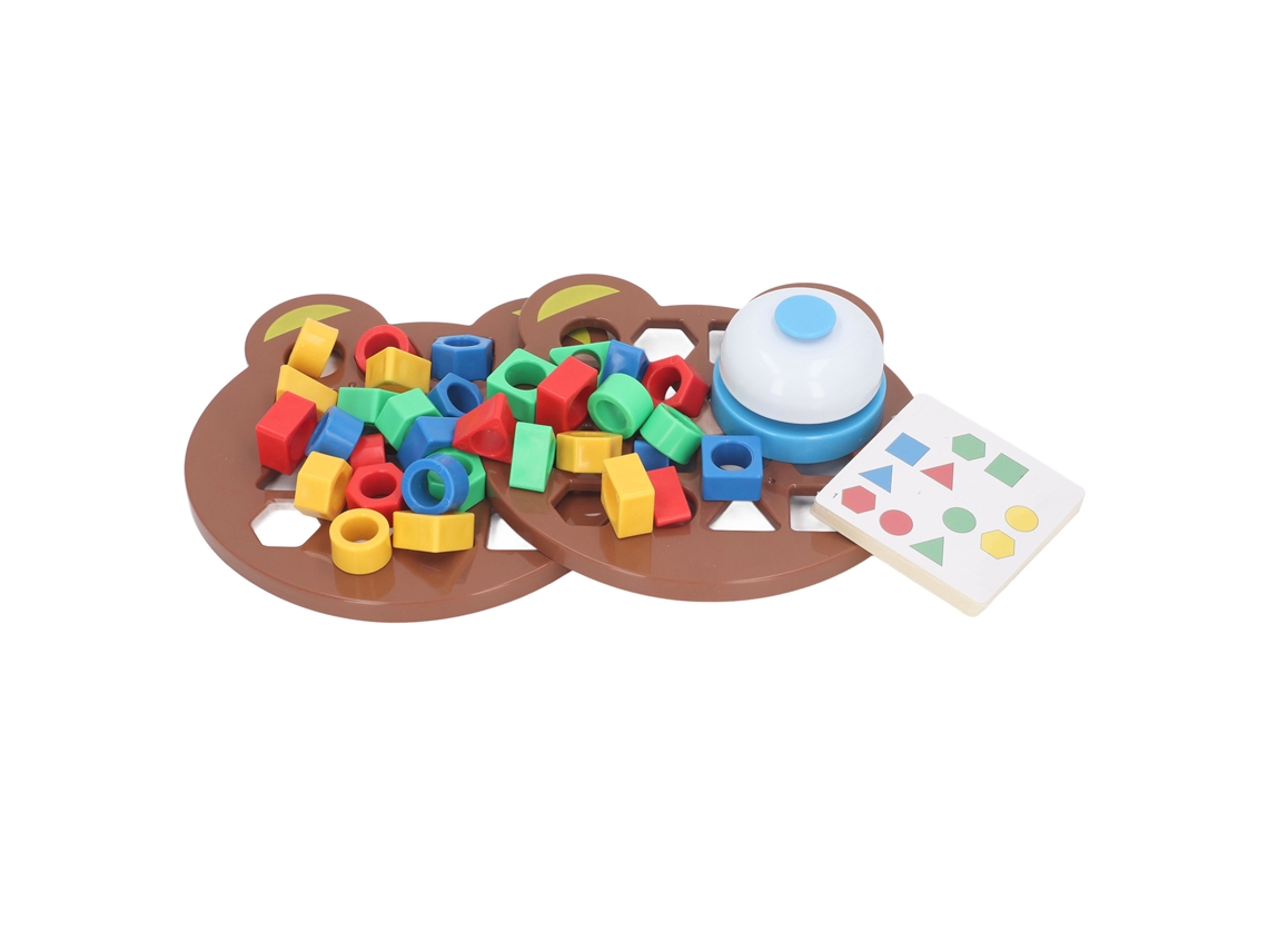 Primerox jogo de Combinação de Formas Geométricas Tabuleiro Puzzle Educativo Sensorial para Crianças 2 Jogadores