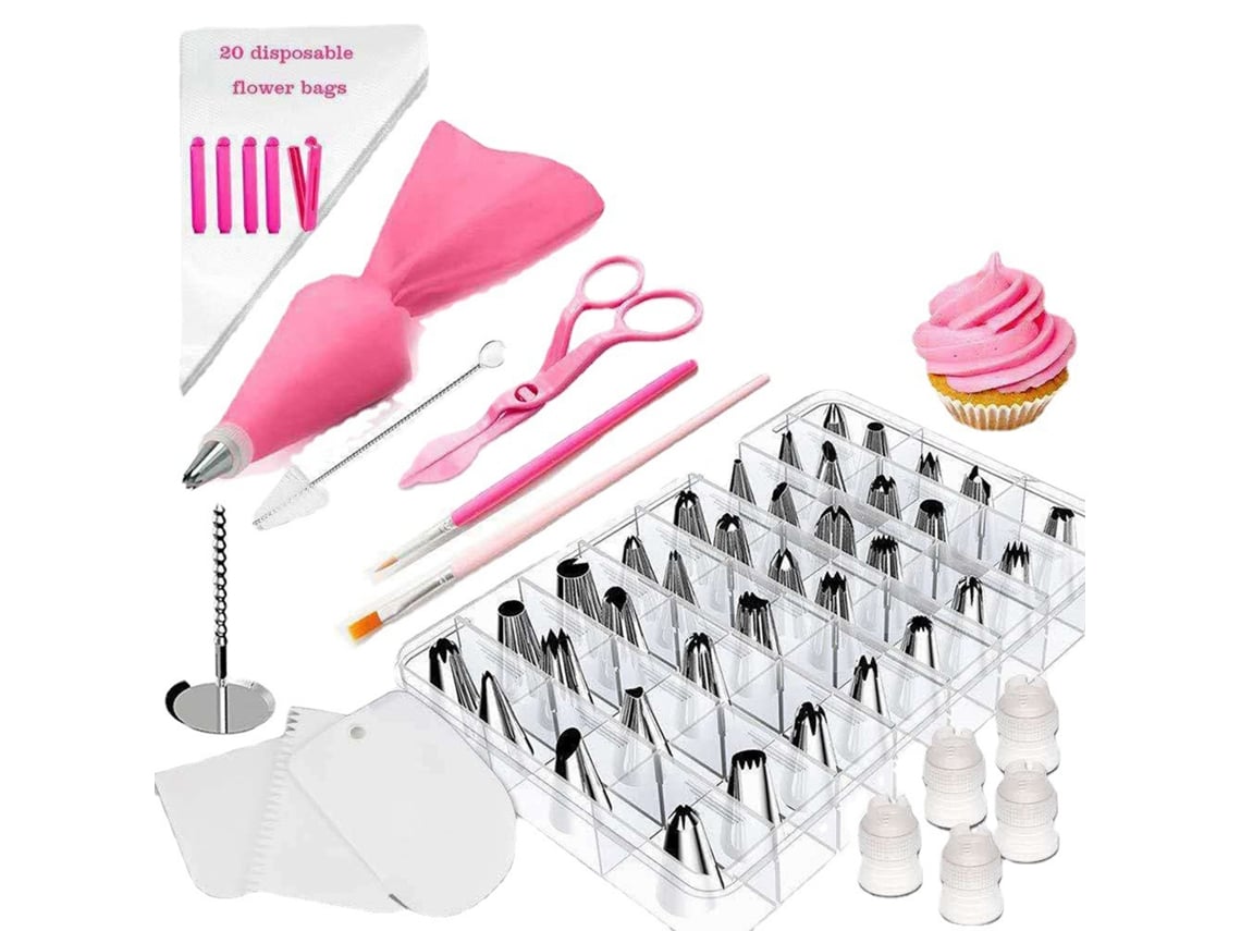 Kit De Decoração De Bolo Com 83 Peças, Com Sacos De Confeitaria E Bicos Para Cupcakes E Biscoitos