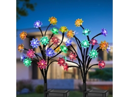 Luminária solar decorativa à prova d'água para jardim, pátio, gramado, caminho e decoração natalina AQUAFORGE