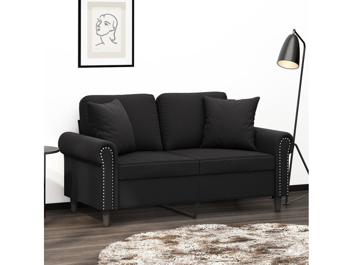 Vidaxl Almofadas Decorativas 2 Pcs 40x40 Cm Veludo Preto