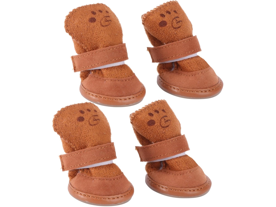 Conjunto De 4-botas Neve Com Fecho Ajustável Cães E Cachorros
