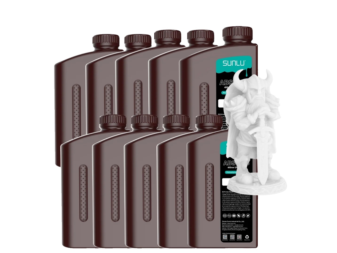 sunlu Uv Abs Como Resina, Baixo Odor, Capacidade De 10kg, Branco 1000g, Nan, Nan, Nan