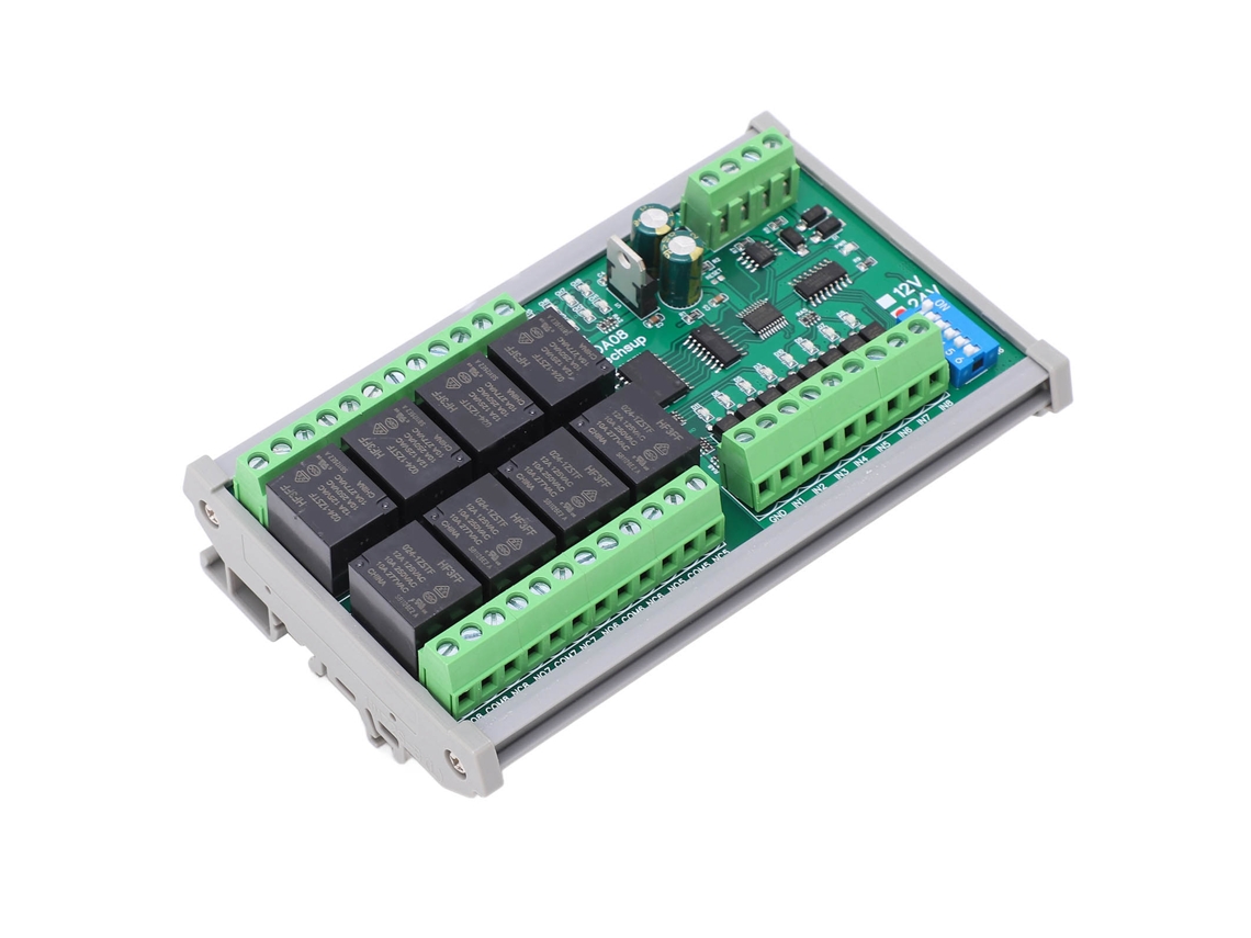 Módulo De Relé 8 Canais Rtu Rs485 Dc24v
