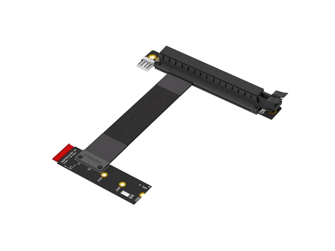 Cabo Adaptador De Extensão Flexível Pcie 16x Para Mkey, Com Design