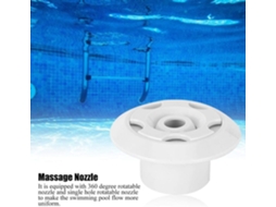 2Inch 360° Rotatable White Round Swimming Pool Massage Nozzle Swimming Pool Spa Accessory,Starlight
