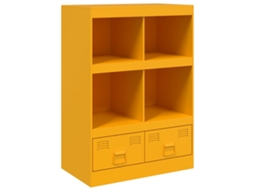 Aparador Alto 67x39x95 Cm Aço Amarelo Mostarda MAISON EXCLUSIVE