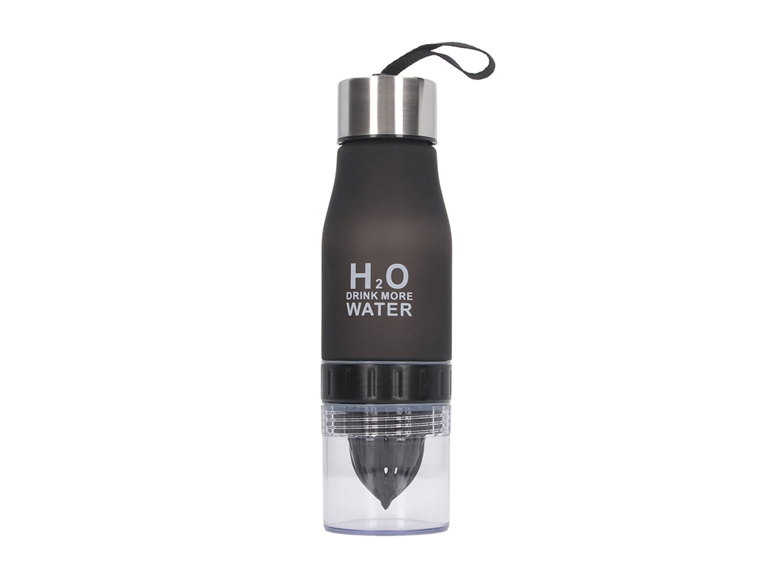 Garrafa de água portátil com Citricero 650ml Preta