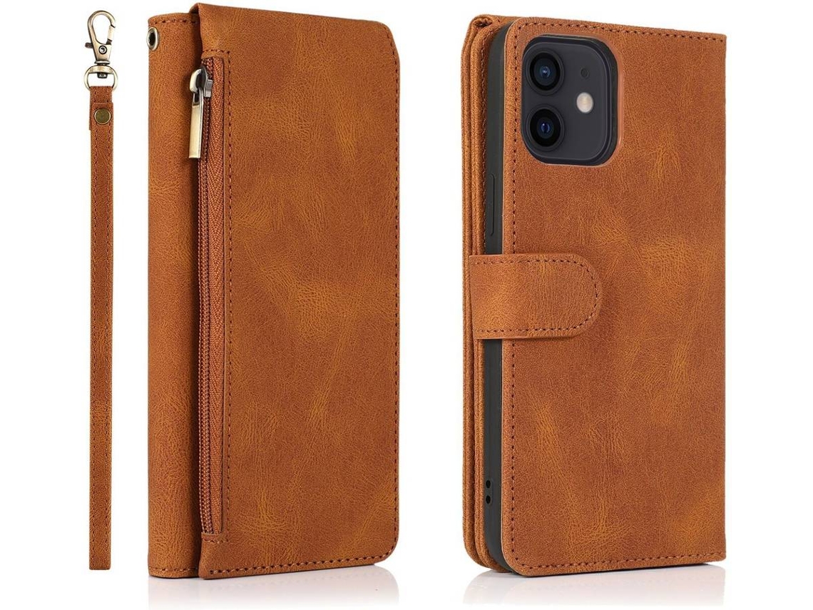 Capa iPhone 13 Pro Max LOVEBABYLY Wallet Castanho