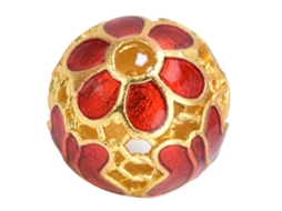 Perolas De Cloisonne Para Pulseiras E Colares Douradas