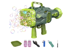 Máquina De Bolhas Automática Com Luz Led 32/64 Buracos Brinquedo Elétrico Infantil Presente De Aniversário