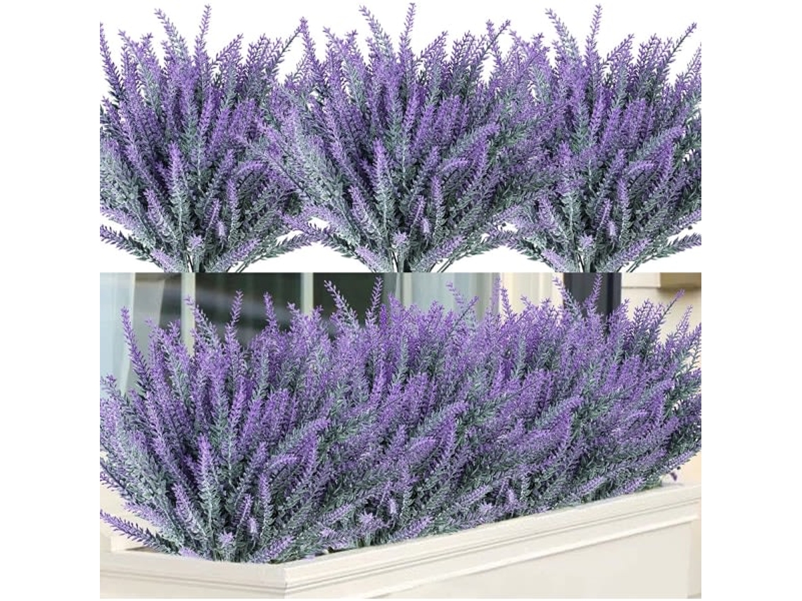 12 Buquês de Flores Artificiais de Lavanda AQUAFORGE