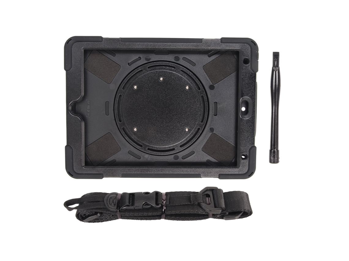 2026zentro-capa Protetora Rugged Para Tablet Ios 10.2 Polegadas 2019-2021 Com Pulseira, Suporte E Cinto De Ombro Preta