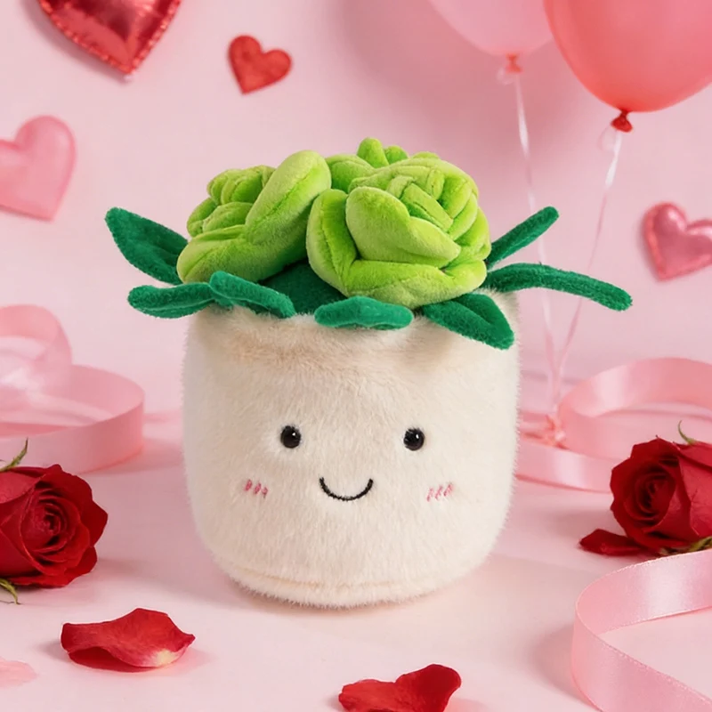 (rosa Verde, 15-20 Cm) Brinquedo De Pelúcia Em Forma De Flor Artificial, Boneca De Planta Verde