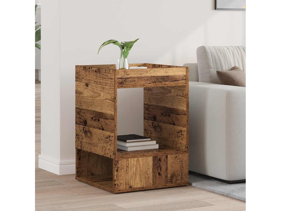 Vidaxl Mesa De Apoio Madeira Antiga 40 X 40 X 56 Cm