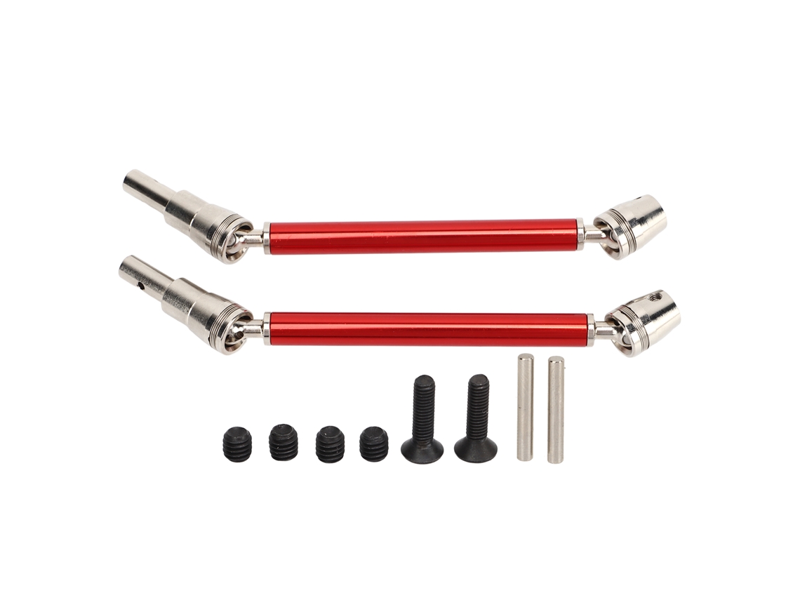 Eixo De Transmissão Dianteiro E Traseiro Metal Aço Para Carros De Controle Remoto Arrma Série 1/10 Vermelho 2pcs