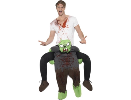 Fato Unisexo  Zombie Verde A Ombros (Tam: Tamanho Único)