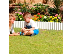 Pacote De 5 Clickborder Lop Bordas De Tronco Branco Para Jardim 0,4x0,2 M / Multicolor