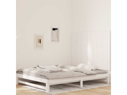 Vidaxl Cabeceira De Parede 127,5x3x90 Cm Pinho Maciço Branco