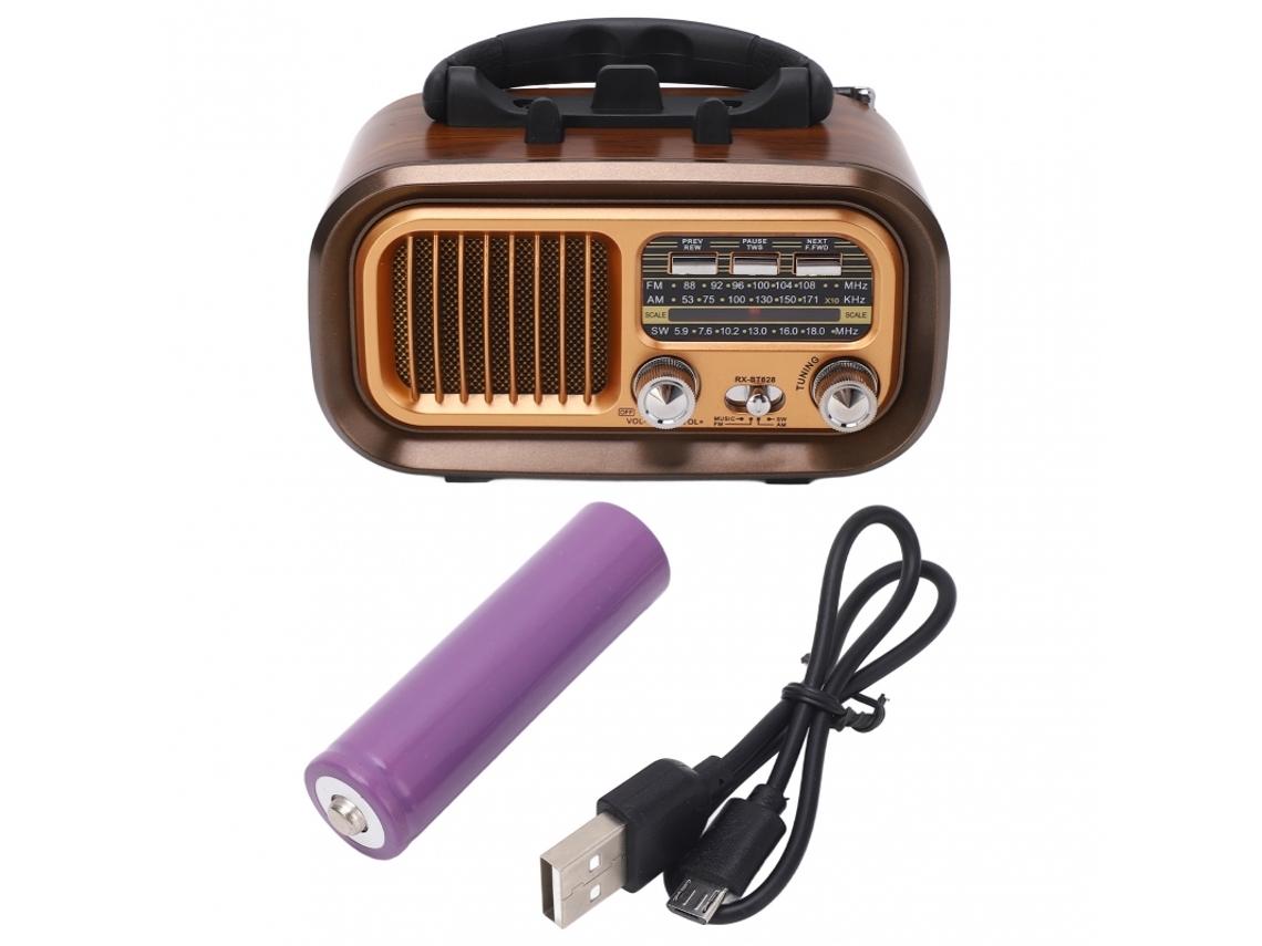 Rádio Portátil Bluetooth com Alto falante Retrô MDUG